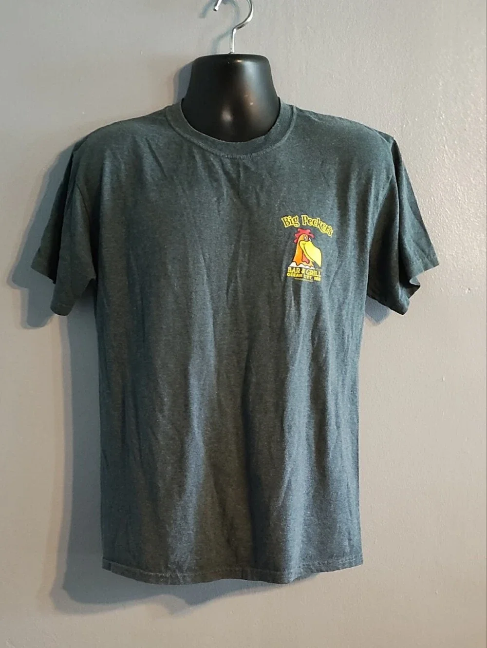 Big Peckers Bar & Grill Charcoal Gray Logo Tee - Men's Ocean City MD, Shirt